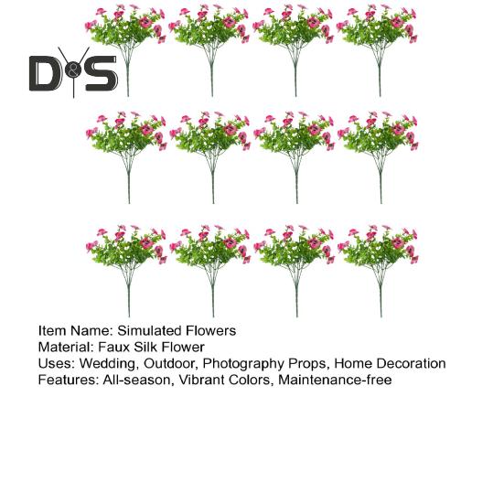 12 Pezzi Fiori di Pansè Artificiali da Esterno Resistenti ai Raggi UV Fiori di Seta Sintetica Colorati Pansè Finti per Fioriera Cassetta da Finestra Portico d'Ingresso Cortile Patio Decor