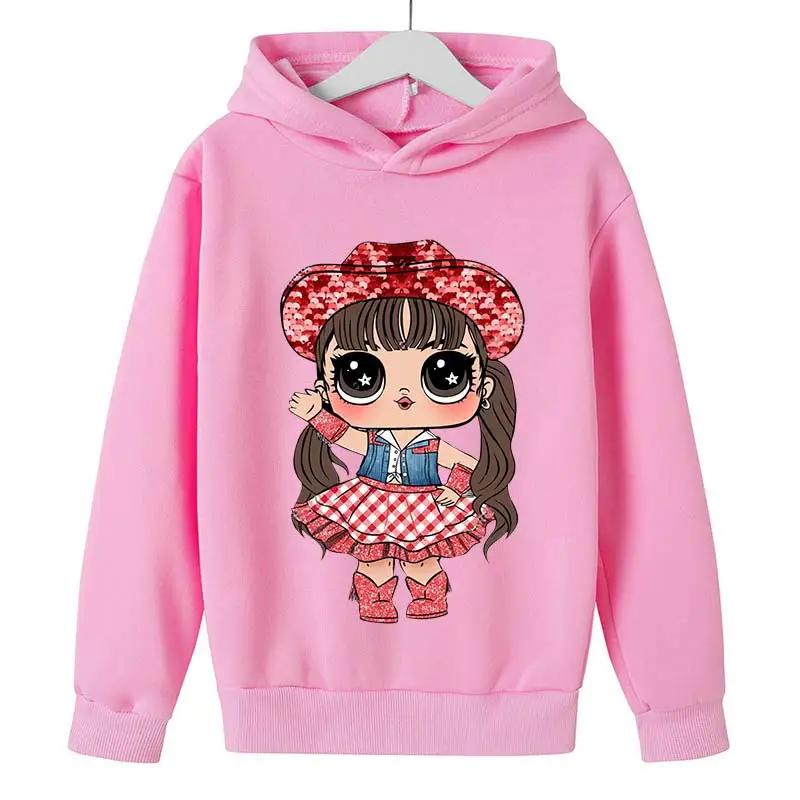 4-14 Ετών Παιδικά Βαμβακερά lolsurprise Φούτερ με Κουκούλα Χαριτωμένο Φούτερ Μακρυμάνικο Παιδικά Ρούχα Αγόρια/Κορίτσια Cool Χαριτωμένα Παιδικά Μπλουζάκια