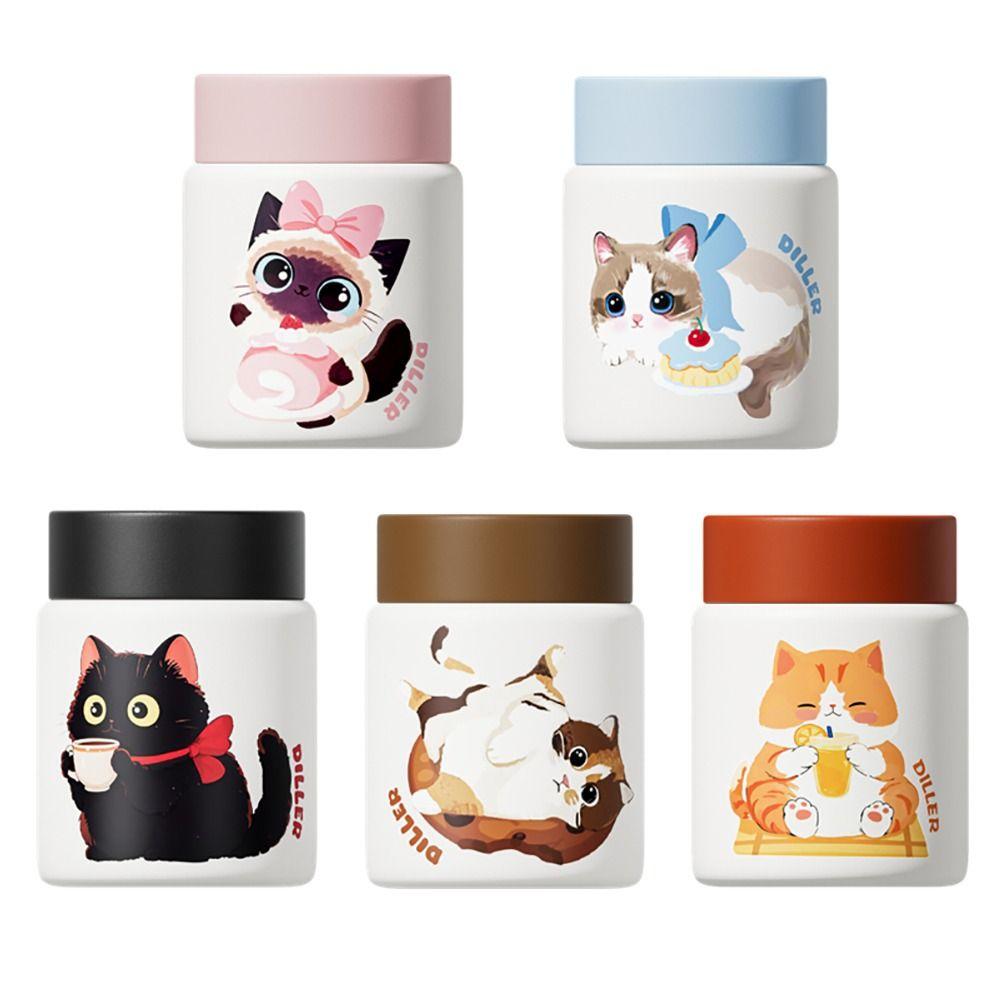 Mini 150ML Cat Vacuum Flask Leak Proof Keep Cold/Hot Thermal Cup 316 Stainless Steel Portable Water Bottle Office