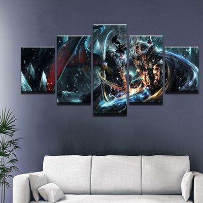 No Framed Canvas 5Pcs Game World Of Warcraft Wall Art Posters Prints Pictures Paintings Home Decor Decorations