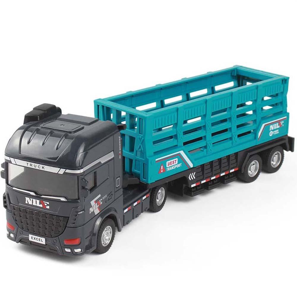 Scale 1:64 Zinc Zinc Alloy Trailer Model Movable Joint Model Vehicles Mini Container Truck Hands-on Ability