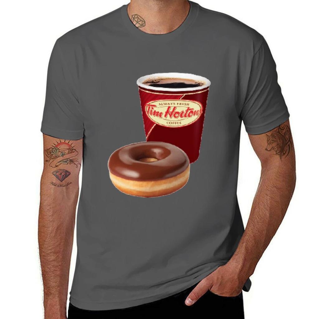 Tim Hortons T-Shirt Leichtes Freizeit-Sommer-T-Shirt