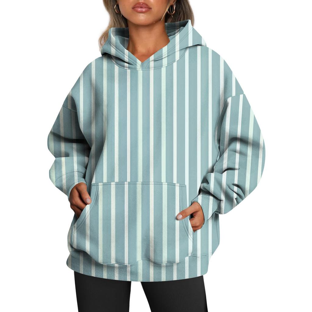 Womens Oversized Hoodies Sweatshirts Long Sleeve Printing Pullover Fall Outfits With Pocket
