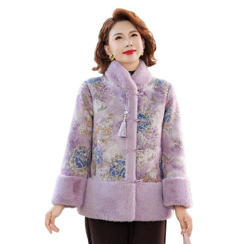 Mom clothing winter noble high-grade old and new women's clothing 0-year-old mother mink velvet jacket