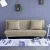 Solid Universal Stretch Color Folding Sofa Bed Cover Without Armrest Slipcovers