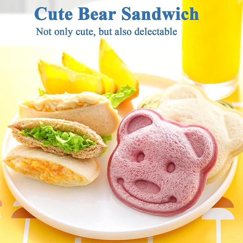4/5Pcs Rice Ball Cookie, Small Animal Mini Sandwich Mold, Children's Cookie Mold Set PP Plastic Material Baking Accessories