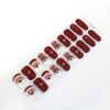 20 Pcs Halloween Christmas UV Semi Cured Gel Nail Stickers Self Adhesive Long Lasting Popular Nail Art Wraps