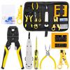 Handskit RJ45 RJ11 RJ12 Netzwerk Reparatur Zange Tool Kit mit Kabel Tester Feder Klemme Crimpen