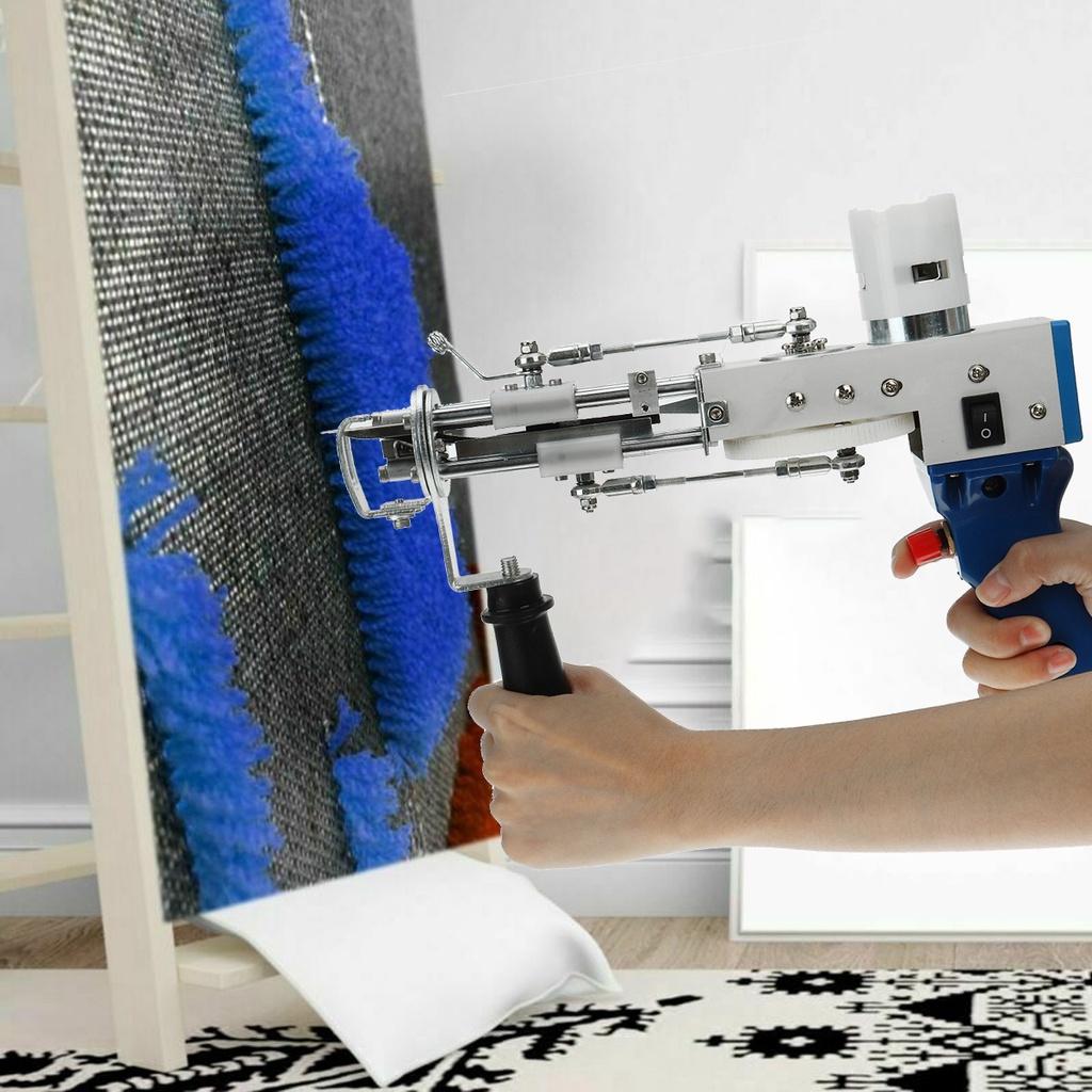Electric Carpet Tufting Guns Loop Pile Cut Pile Carpet Weaving Flocking Machines Free Shipping DIY Hand Tools 2-in -1