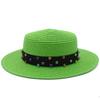 High-quality women's flat-top Panama straw hat summer explosion sunscreen top hat new hat stall