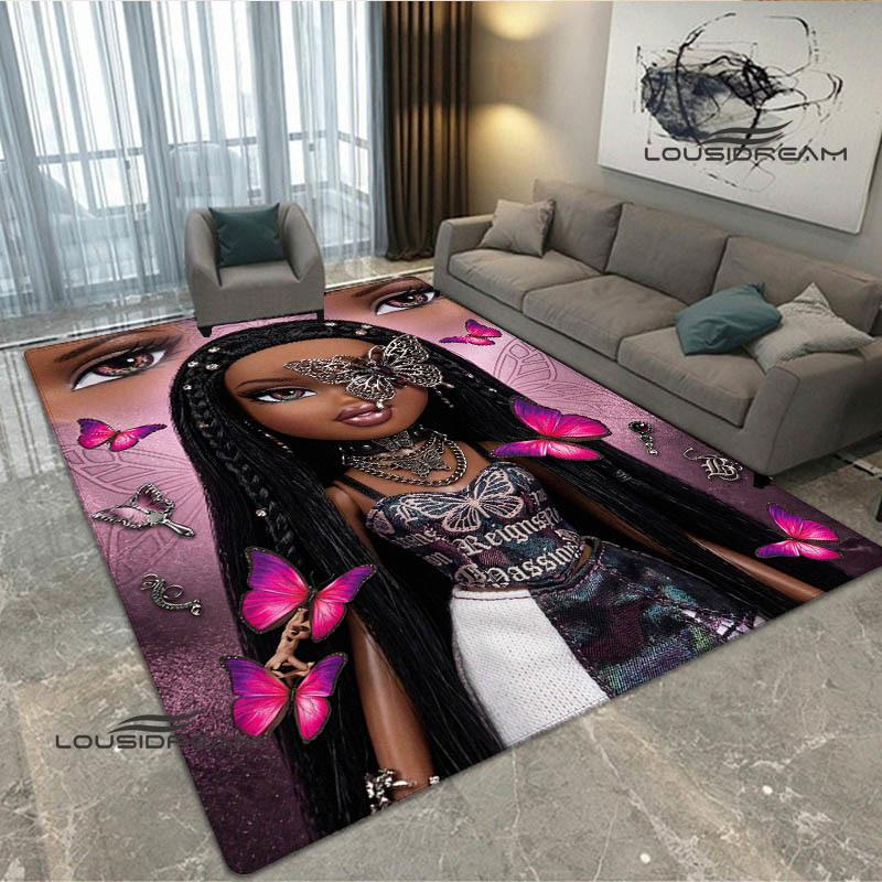 Bratz kawaii printed carpet Non-slip carpet outdoor carpets area rug Home bedroom decor rug for bedroom birthday gift