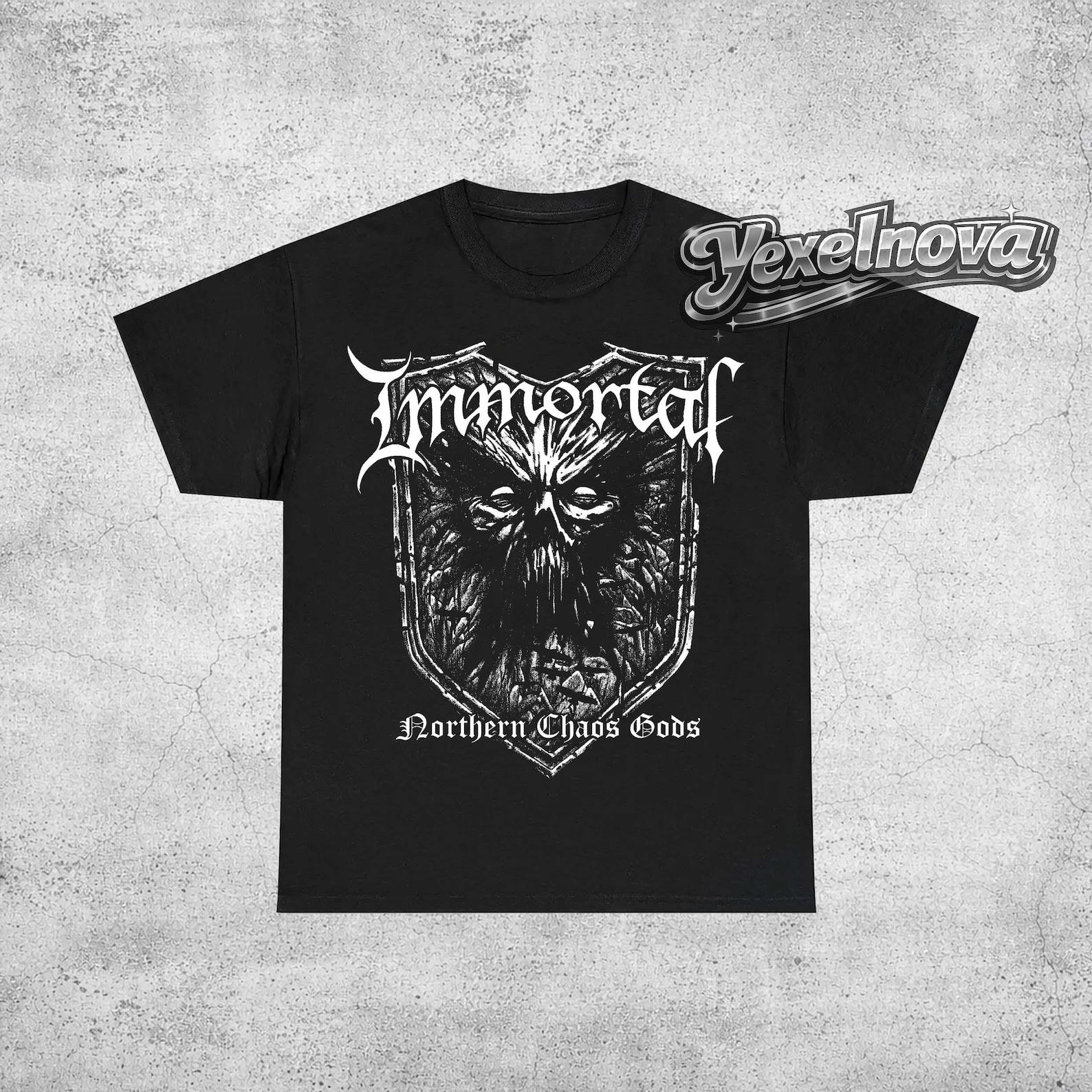 Immortal T-Shirt: Norwegian Black Metal Band Graphic Tee, Unisex Heavy Cotton Shirt L
