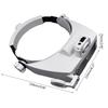 LED Head Magnifier,Hands Free Headband Magnifying Glasses with 5 Led,Professional Jeweler Loupe