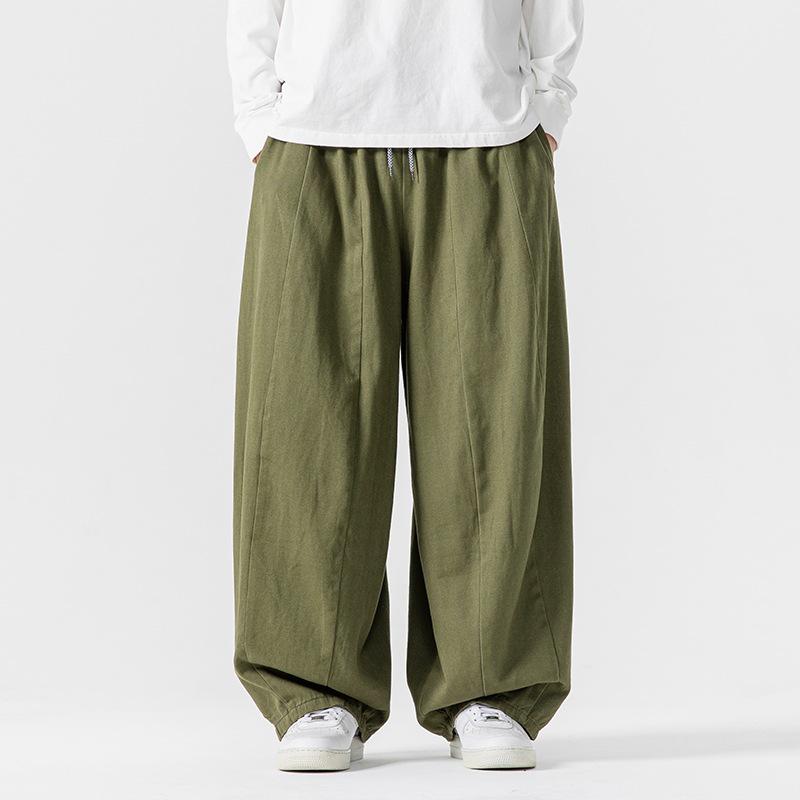 2025 New Men's Plus Size Japanese-Style Wide-Leg Loose Casual Pants