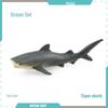 Marine Animal Model Set: Shark, Turtle, Dolphin, Whale, Penguin, Crab, and Seabed Creatures