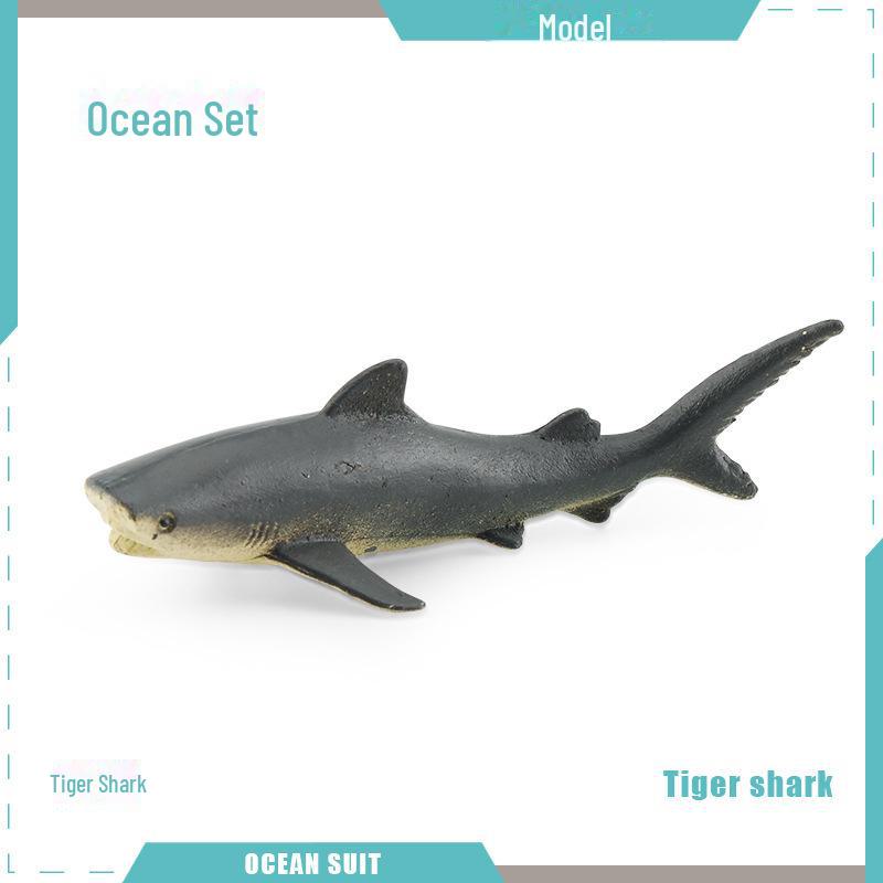 Marine Animal Model Set: Shark, Turtle, Dolphin, Whale, Penguin, Crab, and Seabed Creatures