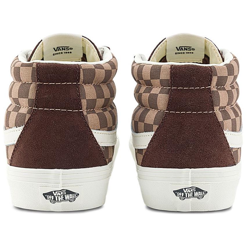Vans Sk8 Reissue Comfortable Versatile Low-Top Mid-Top Skate Shoes Unisex Sneakers Brown VN000XIIBS8