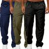 Men's Cargo Trousers Casual Multi-pocket Loose Straight Trousers Stretch-waist Spring Autumn Street Outdoor Sports Fitness Pants