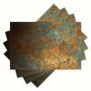 4pcs Vintage Country Style Table Mats 18.0x 12.0inch- Industrial Style Rust Print Texture In Dark Brown, Patina, and Golden, Durable Polyester Machine