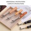 Wood Handle Leather Edging Creaser Tool Adjustable Leather Skiving Working Tool for Leather Craft 0.5mm 1.2mm 1.5mm