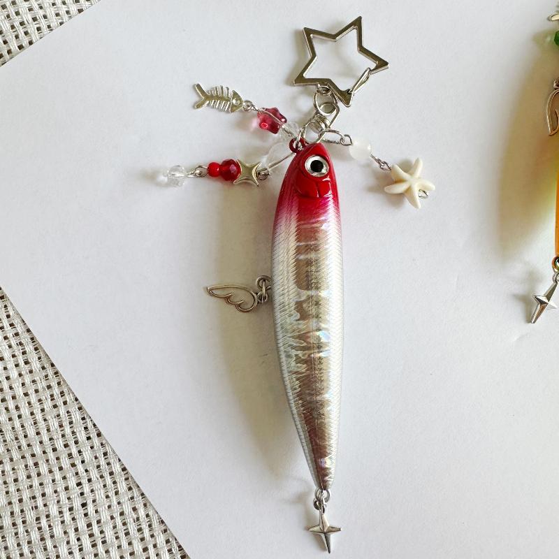 1Pcs Exquisite Handmade Fish Keychain For Fishing Enthusiasts Bag Pendant Decoration Souvenir Gifts Jewelry Accessories