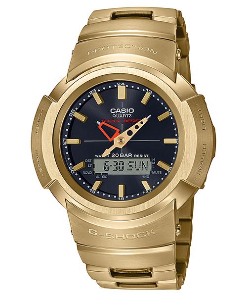 Casio G-SHOCK Men s Stainless Steel 200M Water Resistant Analog Shock Resistant Quartz Watch AWM-500GD-9A золотой