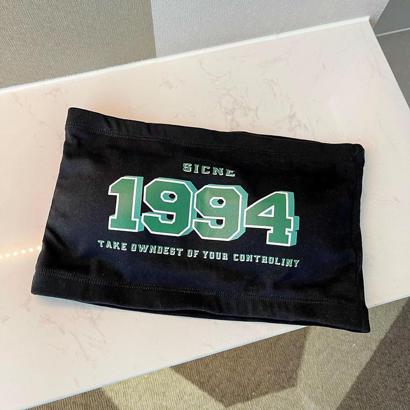 

Женская майка без бретелек с дизайном без бретелек, летняя женская нескользящая фиксированная чашка, собранная вместе для красивого облегания груди One Size чёрный