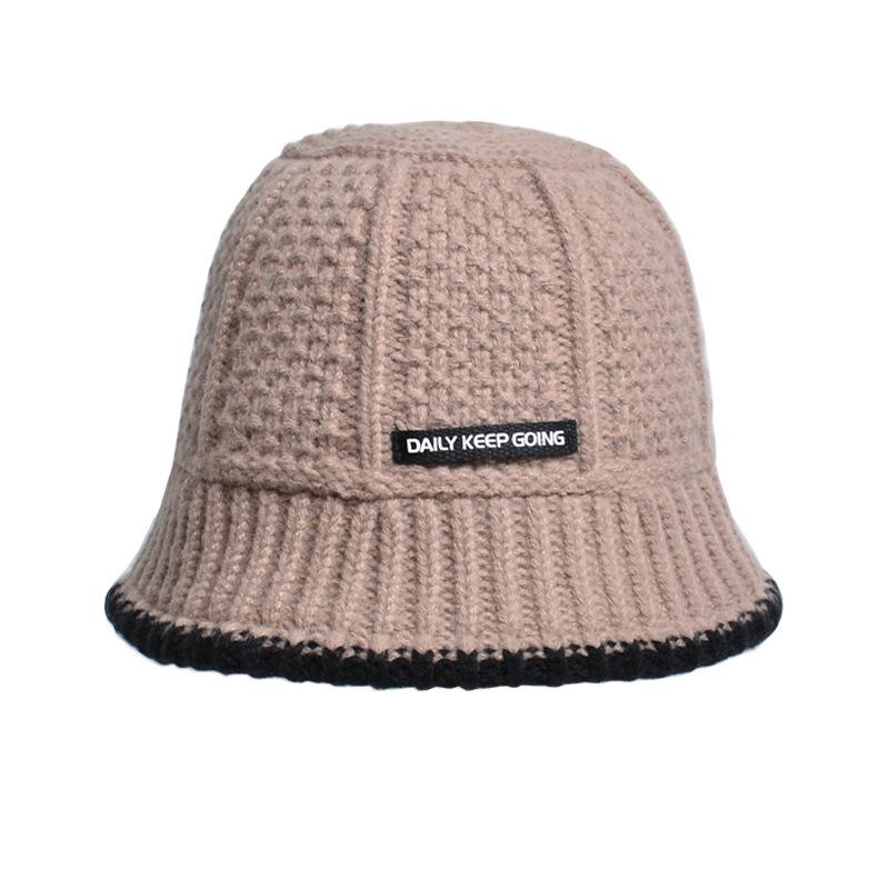 Women Winter Bucket Hat Warm Knitting Fisherman Cap Casual Foldable Panama Hat Lady Knitted Hat Fashion Newsboy Caps