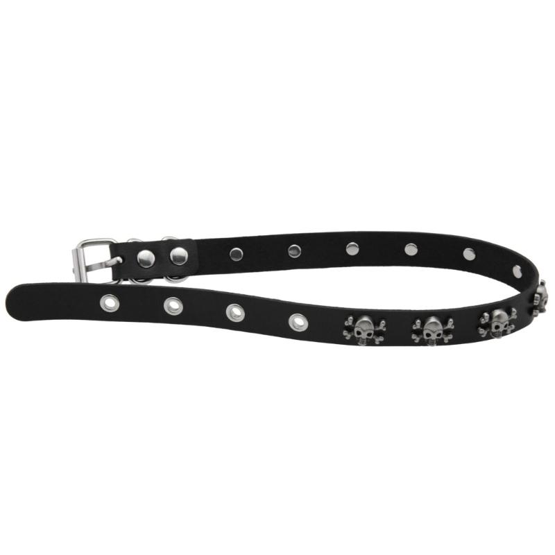 Gothic Punk PU Belt Hair Band With Rivet Studded Design Cool Hairhoop For Women Daily Wear and Festival Gathering