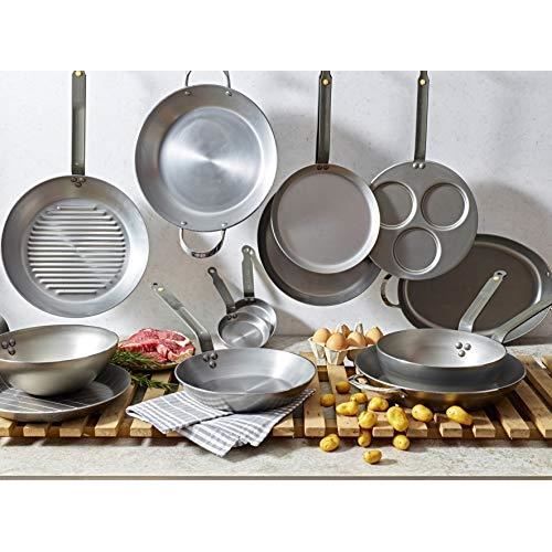 Poêle - DE BUYER - Mineral B Element - 28 cm - Tôle d'acier blanche - Cire d'abeille bio