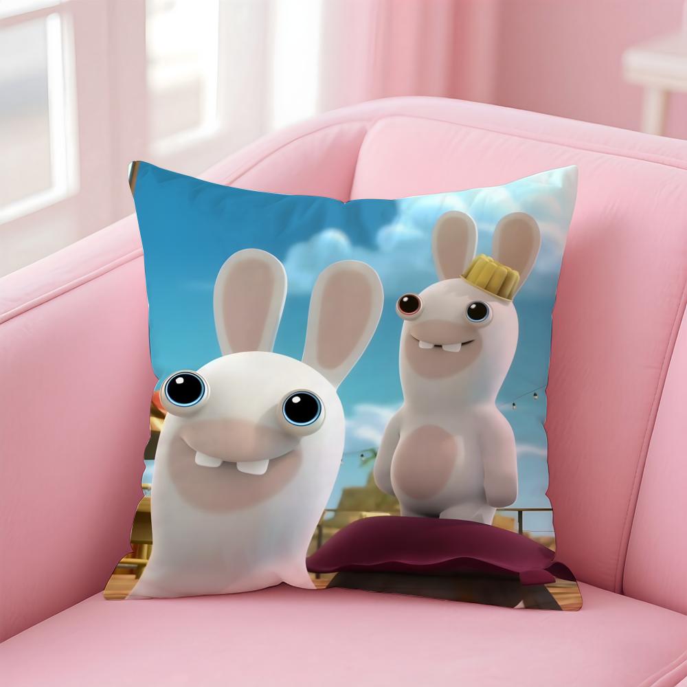 R-Rabbids I-Invasion Cushion Cover Home & Car Multi-Scene Pillow Cover - Reversible, Soft & Durable for Daily Use