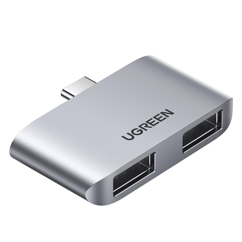Ugreen USB-C Direct Plug-in Multiport Adapter серебристый