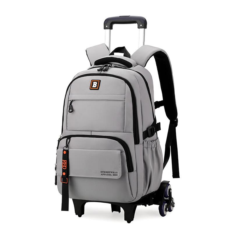 ZIRANYU Detachable Spine-Protecting Stair-Climbing Rolling Backpack
