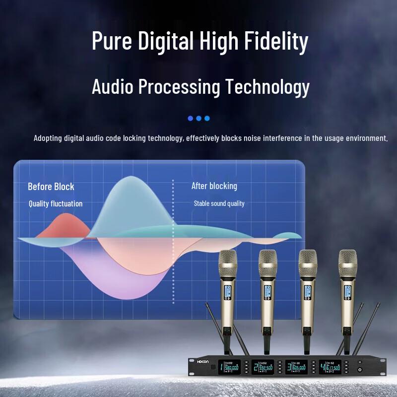 HDCON 1-to-4 Handheld Wireless Microphone System (CN version)