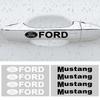 4Pcs Car Door Handle Stickers Tire Rear View Mirror Decals for Ford Mustang S-MAX Transit Focus Kuga Mondeo Fusion Ranger