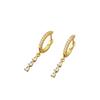 Elegant Rhinestone Teardrop Zircon Long Drop Earrings Sweet Temperament Fashionable Versatile Jewelry For Women