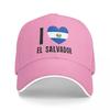 I Love El Salvador El Salvador Flag Baseball Cap Streetwear Hip Hop Hats Spring Women Unisex Outdoor Gym Snapback Cap