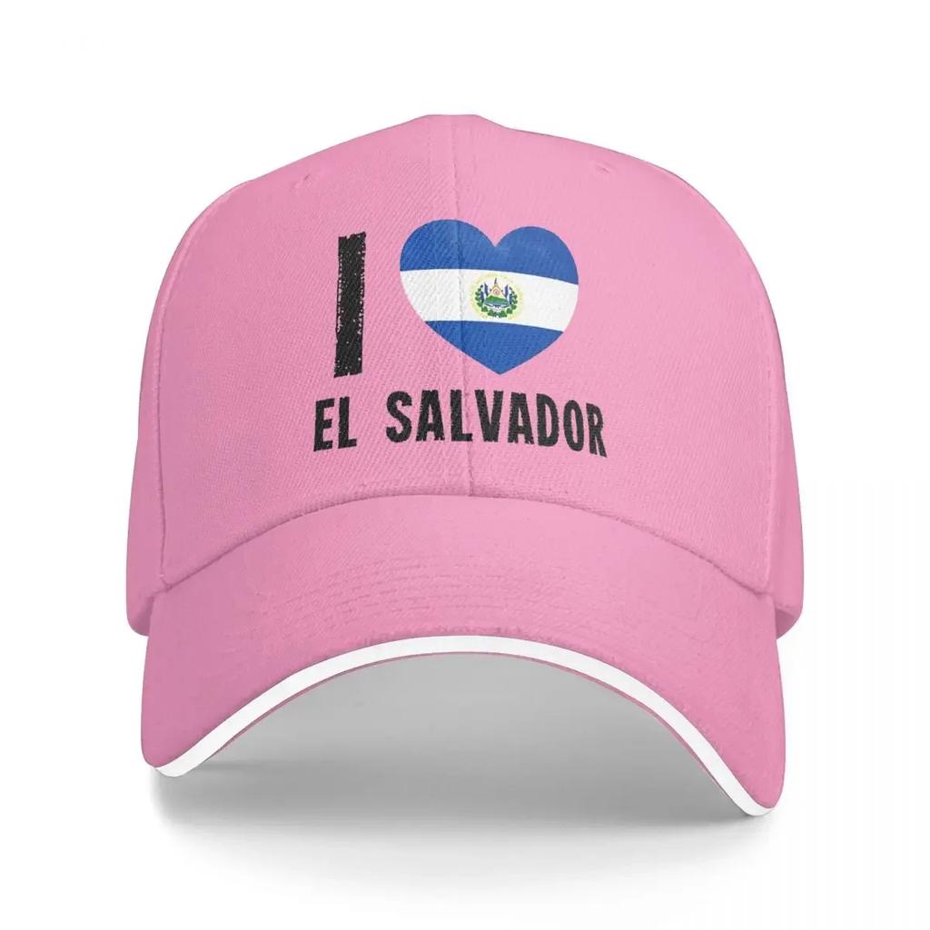 I Love El Salvador El Salvador Flag Baseball Cap Streetwear Hip Hop Hats Spring Women Unisex Outdoor Gym Snapback Cap