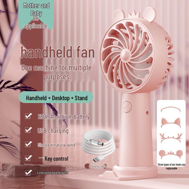 

Portable Mini USB Fan with Stand - Handheld & Desktop Electric Fan for Dorms 17.5 x 8.3 x 4.8 cm