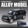 2026 1/18 Land Range Rover SUV Legierung Auto Modell Diecast Metall Geländefahrzeug Auto Modell Ton und Licht Simulation Kinderspielzeug Geschenk