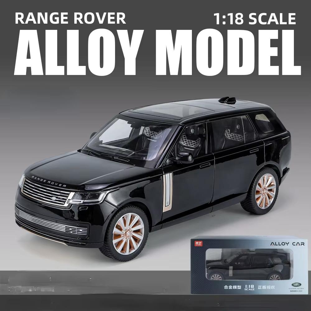 2026 1/18 Land Range Rover SUV Legierung Auto Modell Diecast Metall Geländefahrzeug Auto Modell Ton und Licht Simulation Kinderspielzeug Geschenk