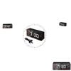 New Design Mirror Desk Clock Hot Selling  Digital Alarm Clock LED Thermometer Display Table Desktop Clock