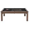 214cm Pool Table Combo Set, 3-in-1 Multi Game Billiards Tables with Dining Top and Ping Pong, 2 Benches for Storage and Accessory, Includes Ball Cue