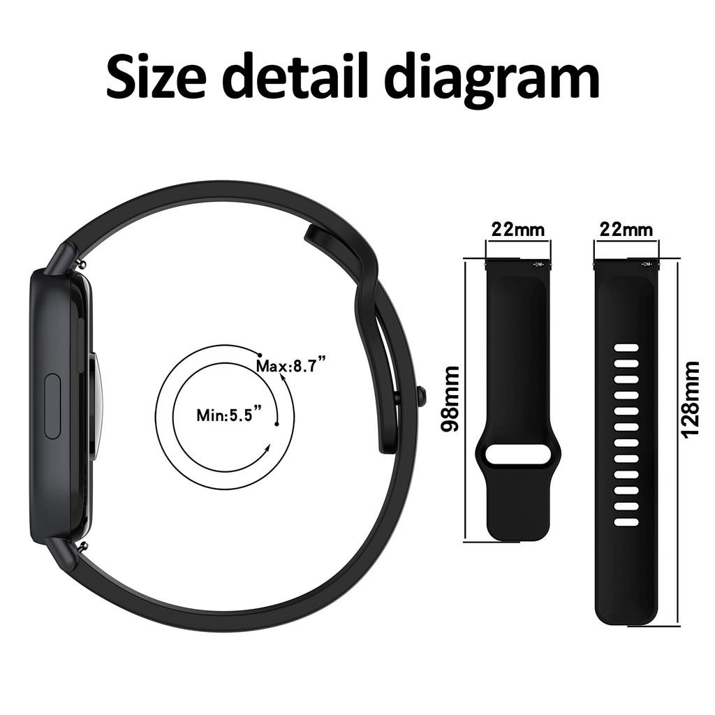 22mm Silicone Band for Realme Watch 5 Smartwatch Sport Bracelet Correa for Realme Watch S2/Realme S 2 2 Pro 3 3 Pro Wristband