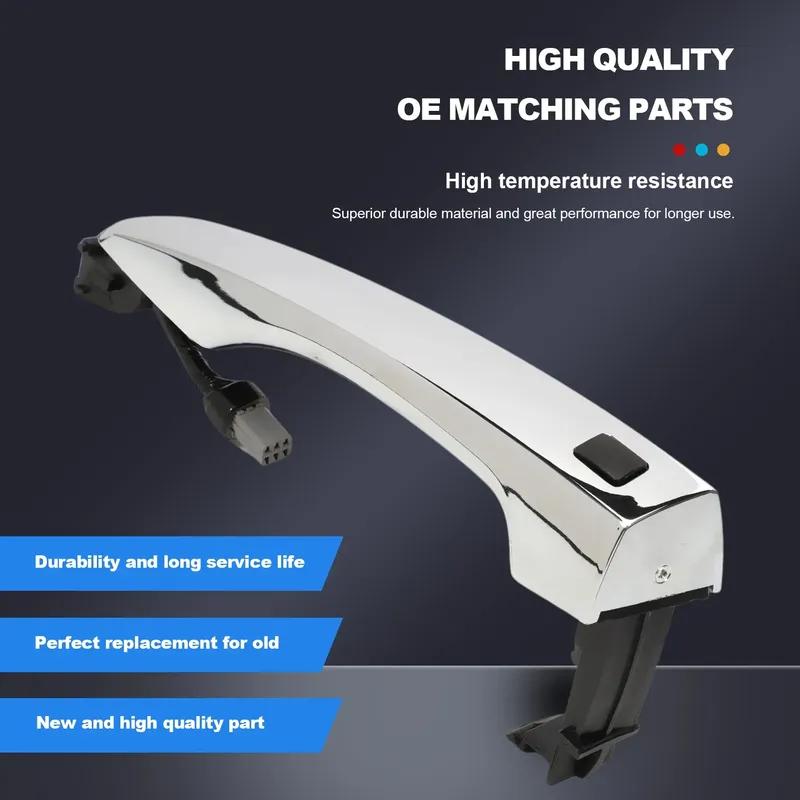 Front Left Side Exterior Door Handle with Cap Cover 82651-D3710 for Hyundai Tucson 2016- 82651D3710 with Smart Entry System Left