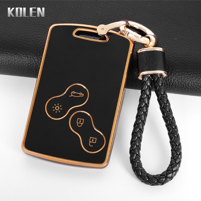 TPU Autoschlüsselhülle Abdeckung Schale für Renault Kaptur Captur Logan Laguna Zoe Koleos Danilo Nema Fluence Megane 2 3 Clio Scenic Duster