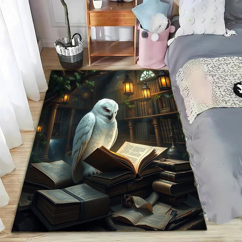 15 Size Magic Academy Owl Printed Carpet Rugs Living Room Bedroom Bedside Bathroom Home Decor Floor Mat Kids Room Non-slip Mat