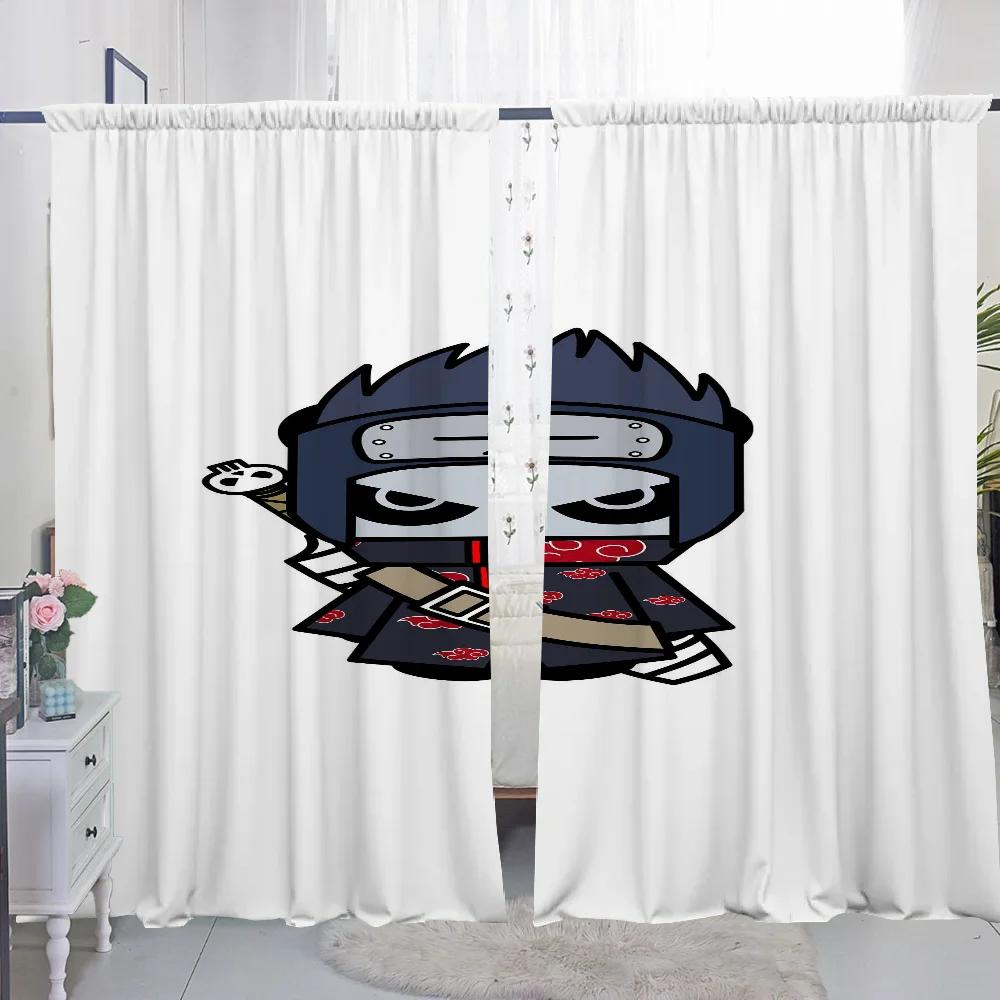 Home Interior Kitchen Curtains for Living Room 2 Pieces Blackout Curtains Door Curtain Naruto Bedroom Decoration Partition Shade