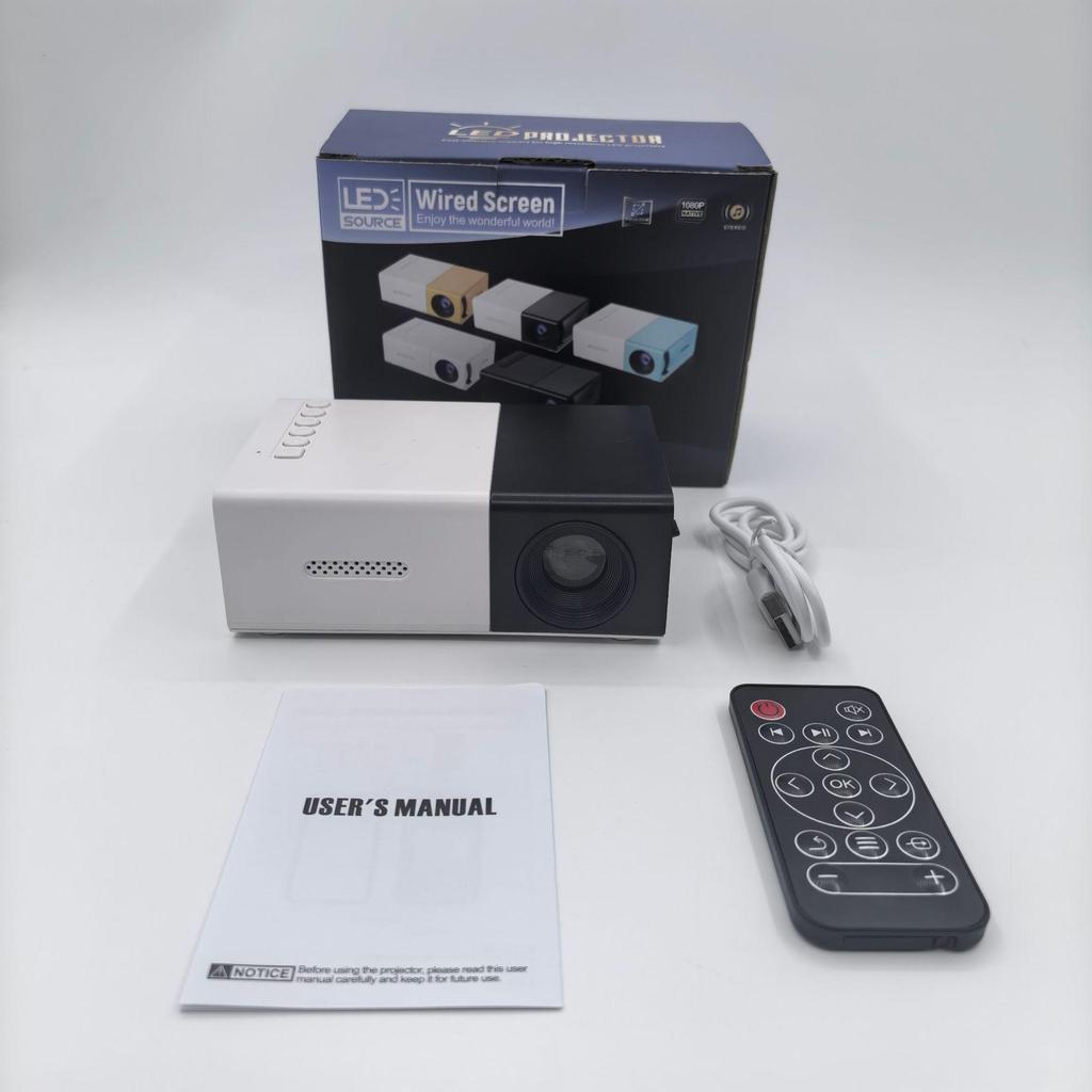 YG300S Mini Portable Projector for Kids and Home Entertainment, 1080p Support