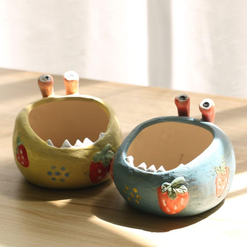 

Ceramic Succulent Flowerpot Personality Flower Vase Crafts Plant Pot Balcony синий